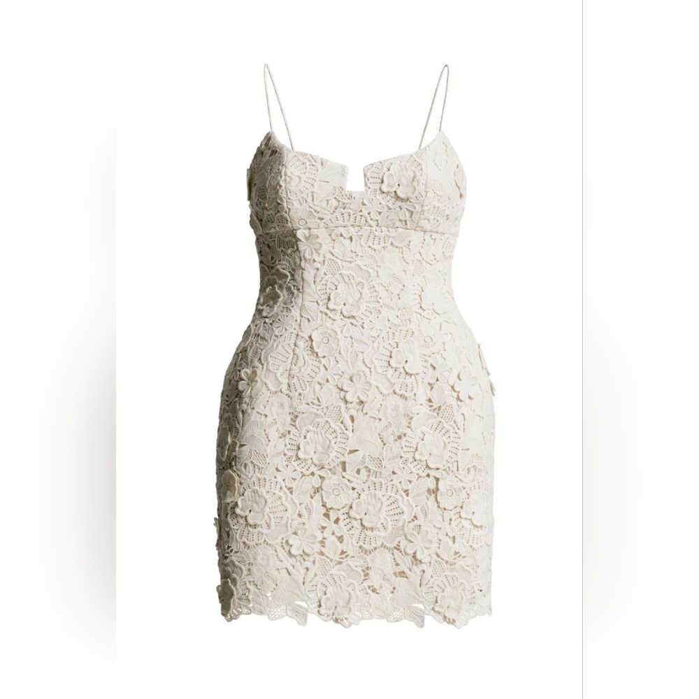 No Offers H&M x Magda Butrym White Appliqué Dress Sz XXL